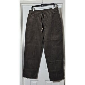 Tombolo Easy‎ Going Pants Brown Corduroy Men's Size XL Drawstring Pockets